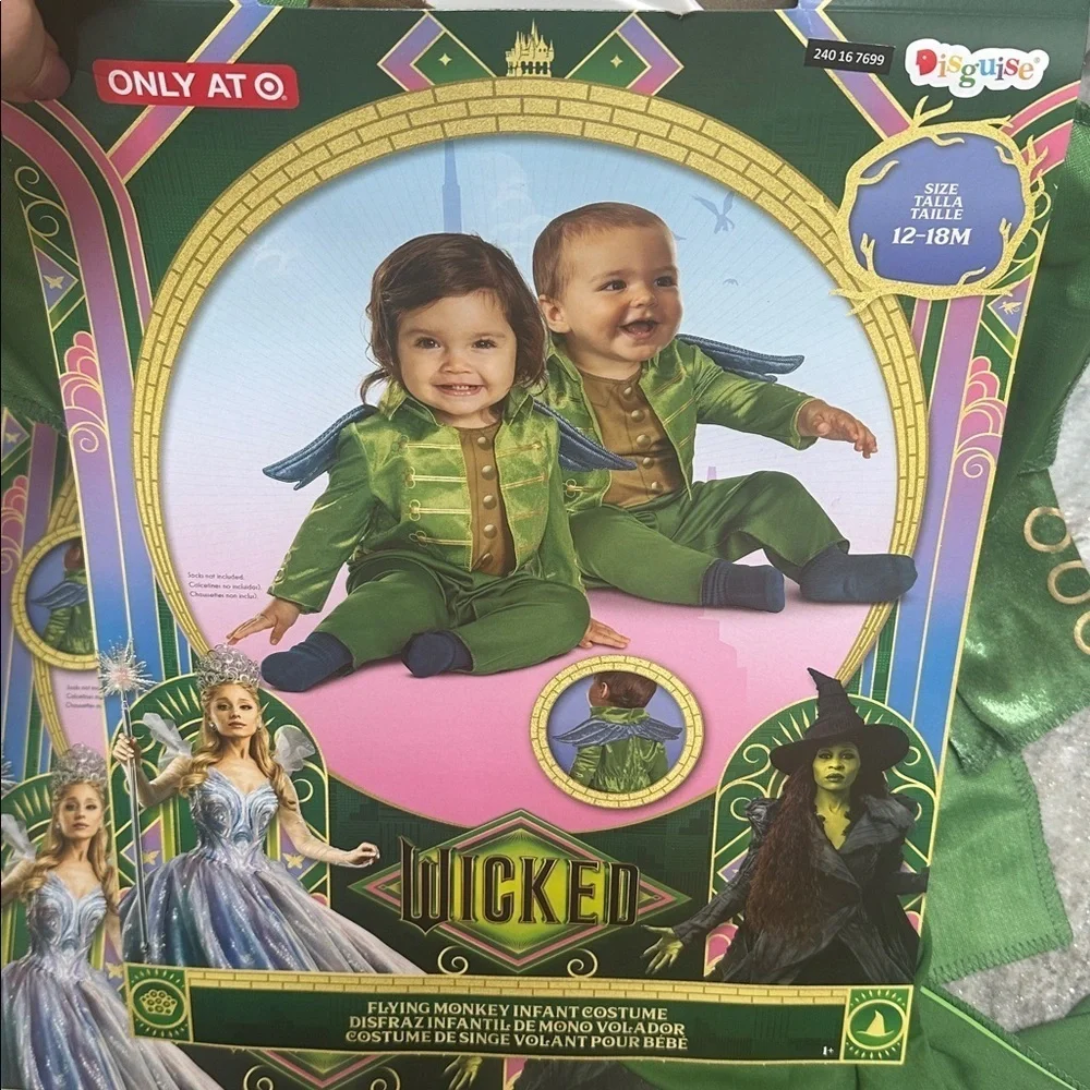 NWT Wicked The Musical Flying Monkey Infant/Toddler Classic Costume Jumpsuit